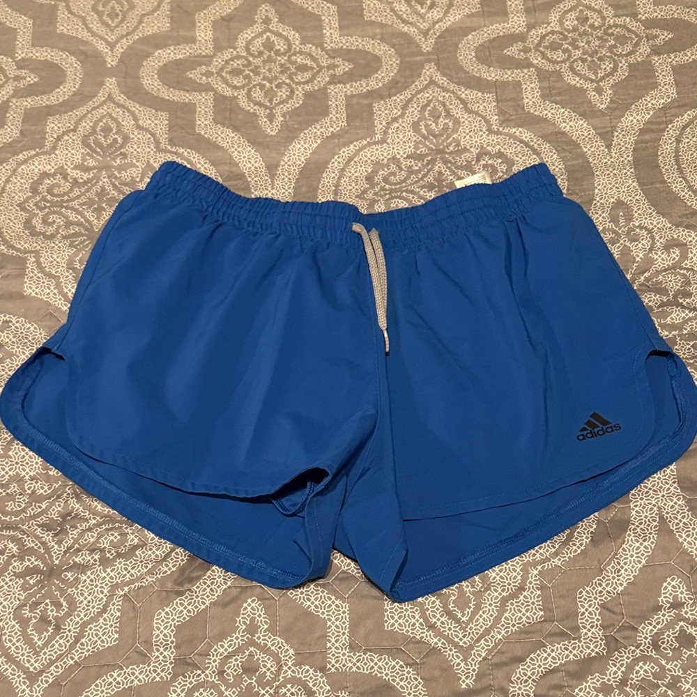adidas Women's Bright Blue Athletic Running Shorts